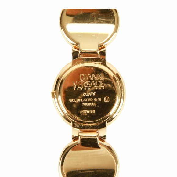 Authentic Gianni Versace Signature Medusa Head Gold Plated Vintage Coin Watch - Picture 4 of 12